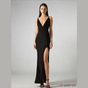 Windsor Black Slit Dress